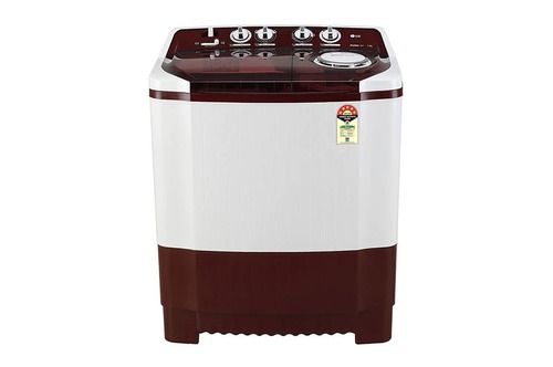 Semi-Automatic Weight 33 Kg Rectangular Semi Automatic White Maroon L G Washing Machine