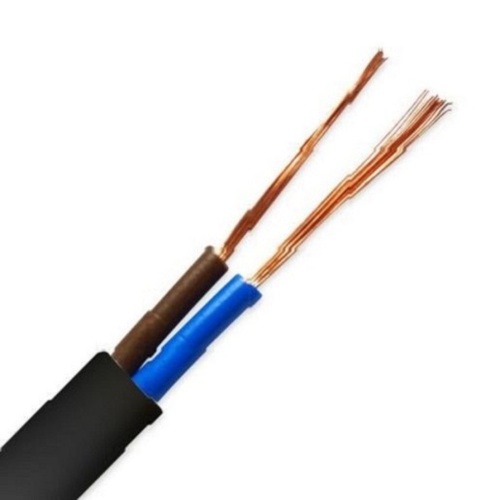 1.0 Sqmm 110 Voltage Black 2 Core Fire Proof Safe And Secure Electrical Copper Cables