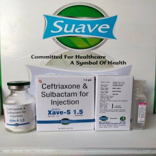 Liquid Ethical Ceftriaxone And Sulbactam Xave-S 1.5 Injection 