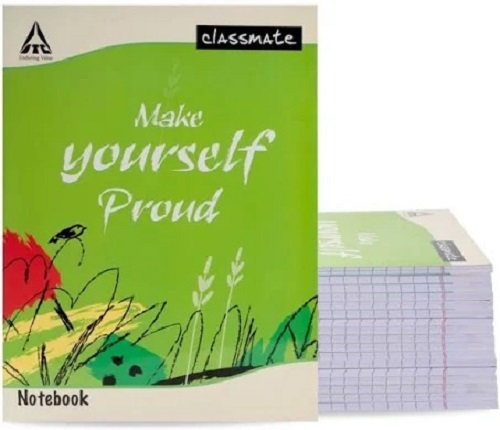 Rectangular Printed Cover Ruled Pages A4 Size Classmate Notebook For Writing