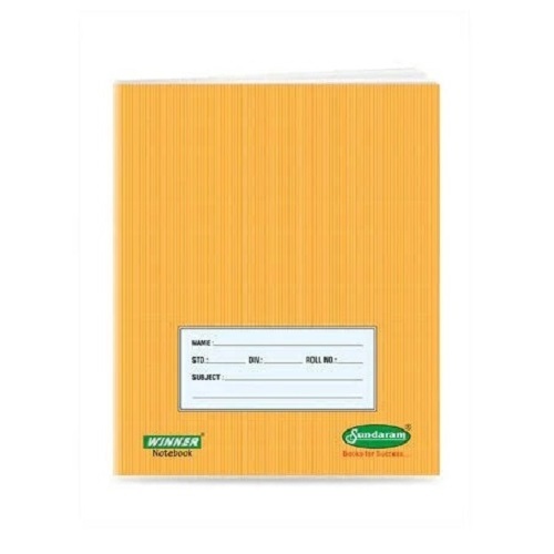 Rectangular Printed Cover Single Lined A4 Size 80 Pages Notebook - Paper Material , Durable Soft Cover for Writing and Organizing Notes