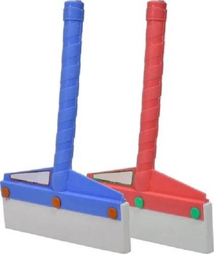 Red And Blue 2 Feet Length Plastic Floor Wiper For Cleaning - Rubber And Plastic Material, 15 Inch Length | Ideal For Cafes, Restaurants, Home Use