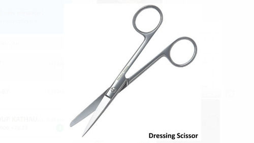 Silver Stainless Steel Material For Hospital Surgical Dressing Scissors 