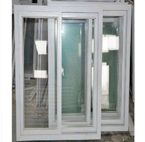 White Aluminum Frame 3 Feet Height Rectangular Sliding Upvc Window