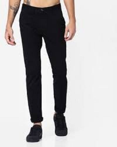 38 Inch Length Comfortable And Light Weight Slim Fitting Black Mens Pant 