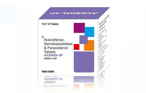 Aceclofenac Serratiopeptidase And Paracetamol Tablet Pack Of 100 Tablet 