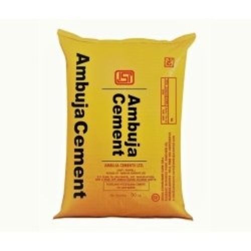 High Strength And Strong 50kg Pack Manufactured Sand Fine Fineness Gray Ambuja Cement