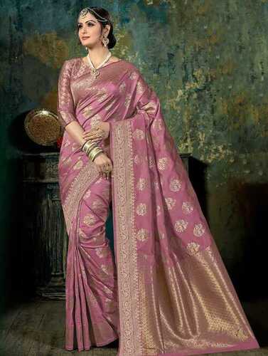 Ladies Silk Sarees With Blouse Piece, Easily Washable And Impeccable Finish