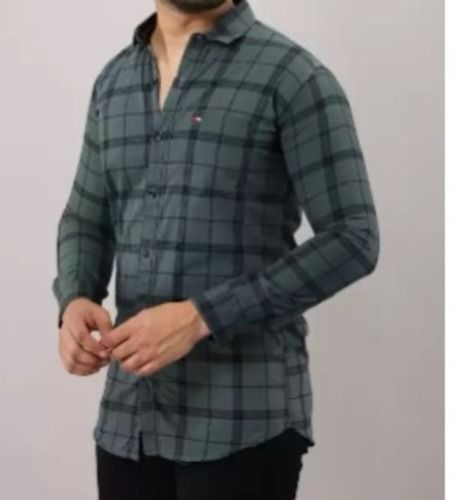 Multi Color Breathable And Washable Full Sleeves Casual Wear Men Check Shirt 