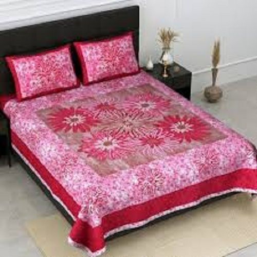 Pink Colour And  Cotton Bed Sheet