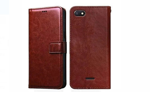 रेक्टेंगल ब्राउन फॉर प्रोटेक्ट मोबाइल फोन प्लेन लेदर मोबाइल केस