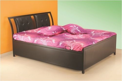 Black Rectangular Shape Wooden Box Bed Used In Home And Hotel