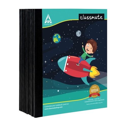 Single Line Rectangle 90 Pages Paper A4 Classmate Notebook Size: 10 X 16 Mm