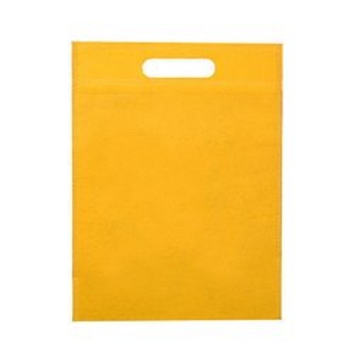 Non Woven D Cut Bag - Lightweight Yellow Shopping Bag , Single Compartment Design , Eco-Friendly & Biodegradable