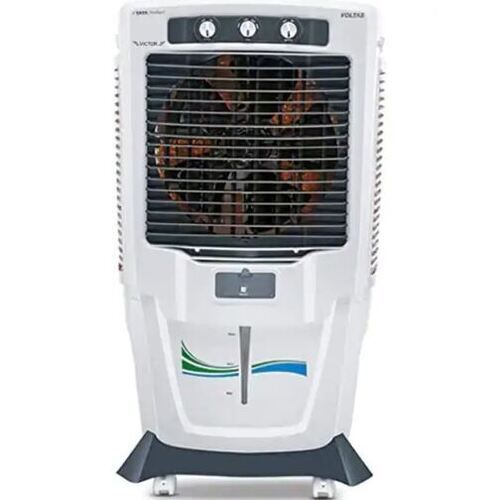 White 90 Liter 175 Watt 220 Voltage Plastic Body Floor Mounted Electric Desert Air Cooler