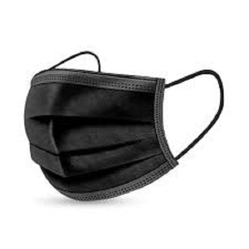 Plain Black Disposable Face Mask