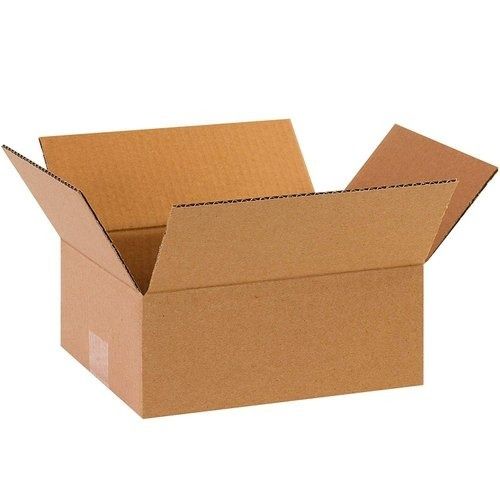 Brown 10 Kilogram Capacity Rectangular Plain 3 Ply Industrial Corrugated Box