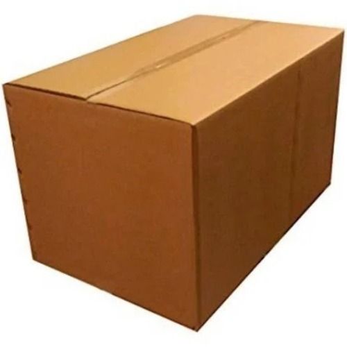 Brown Plain Rectangular 10 Kg Capacity Corrugated Paper Packaging Box 