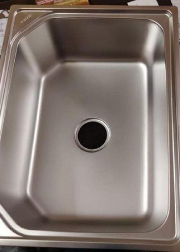 Grey Stainless Steel Machine Made Kitchen Sink