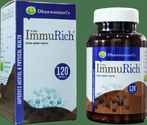 Immurich Natural Immunity Booster 120 Stamina Booster Capsules Derived from Gir Cow Colostrum