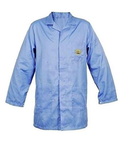 Industrial Blue Electrostatic Discharge Full Sleeves Esd Safe Polyester Apron Age Group: 18+