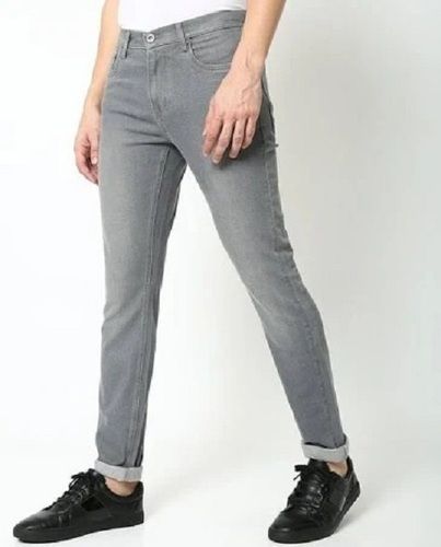 Party Wear Comfortable And Washable Grey Color Skinny Fit Denim Jeans Measurement: Attendance Recording