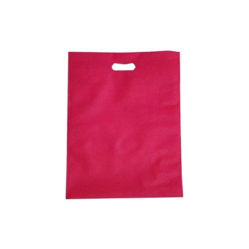 Eco Friendly Durable Plain Pink D Cut Non Woven Carry Bags