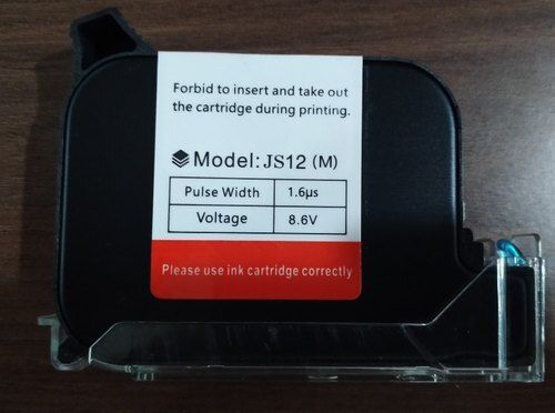 Solvent-Based Meenjet Black JS12 Ink Cartridge, Inkjet 12.7mm