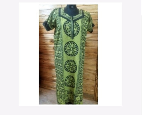 Washable And Comfortable Full Sleeves Printed Pattern Cotton Nighty - Cotton