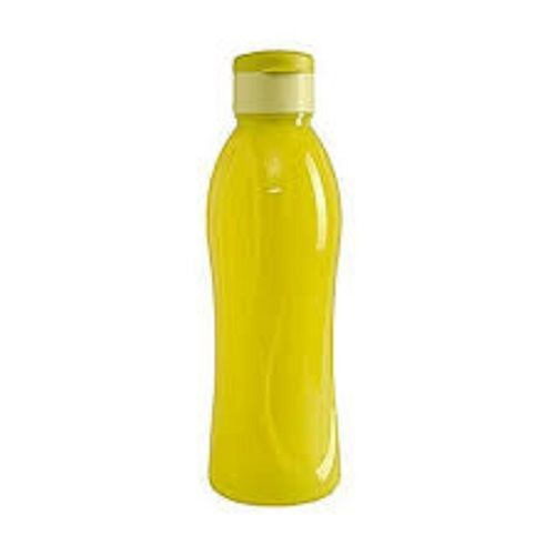 Yellow 900 Ml Capacity Narrow Flip Top Lid Style Plastic Water Bottle