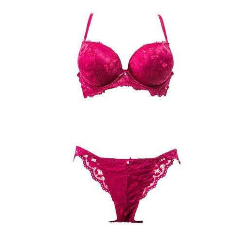 Odeerbi Wireless Lounge Bras for Women 2024 Comfortable Lace Breathable Bra  Underwear Hot Pink 
