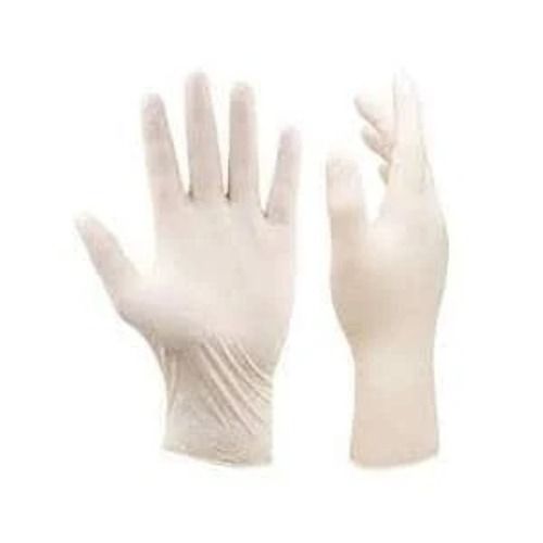 Plain White Nitrite Non Powder Full Finger Disposable Hand Gloves