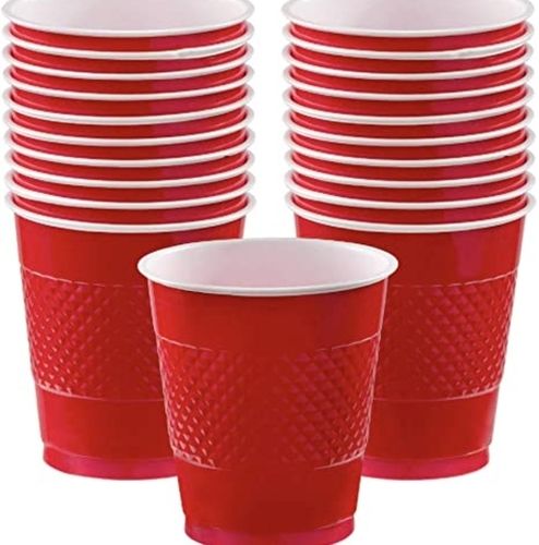 Red Color Disposable Paper Cup For Party And Events Use