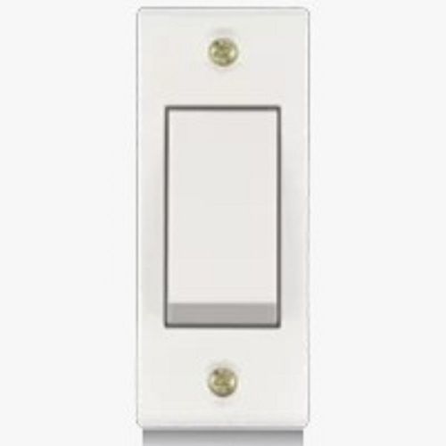 White 10 Ampere 220 Volt Durable Polycarbonate Body Rectangular Electrical Switch