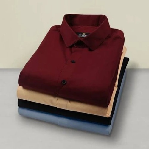 Mens Cotton Shirts - Customized Size, Classic Collar, Multicolour Plaid Pattern | Breathable, Washable, Comfortable, Short Sleeves