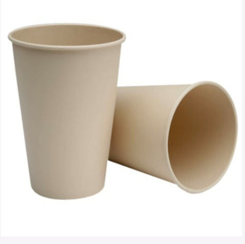 Green-White 200 Ml Capacity Plain Pattern Disposable Paper Glass