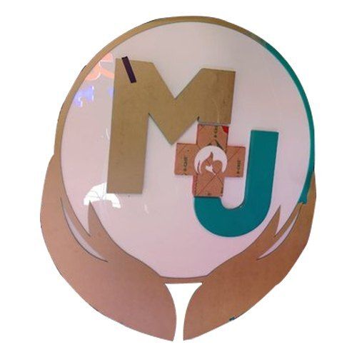 5 Mm Thick Waterproof Lightweight Customized Round Acrylic Logo Sign Board Application: Promotional