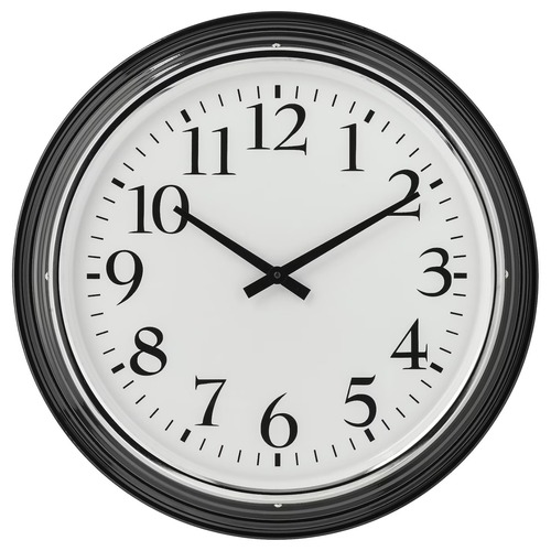 Black Colour Abstract Metal Antique Wall Clock - Handcrafted, Acrylic Glass Face, 500 Grams Weight | 6 Month Warranty, Modern Design