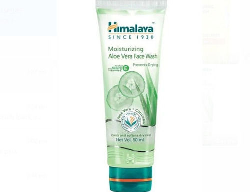 Pack Of 50 Ml Suitable With All Skin Types Himalaya Moisturizing Aloe Vera Face Wash