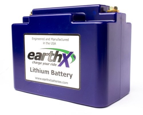 Rectangular 12 Voltage Earthx Lithium Motorcycle Ion Battery