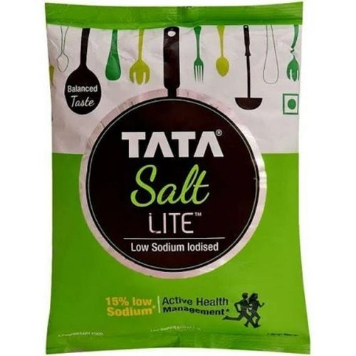 Refined White Powder Form Low Sodium Iodised Tata Salt Lite In Pack Of 1 Kilogram