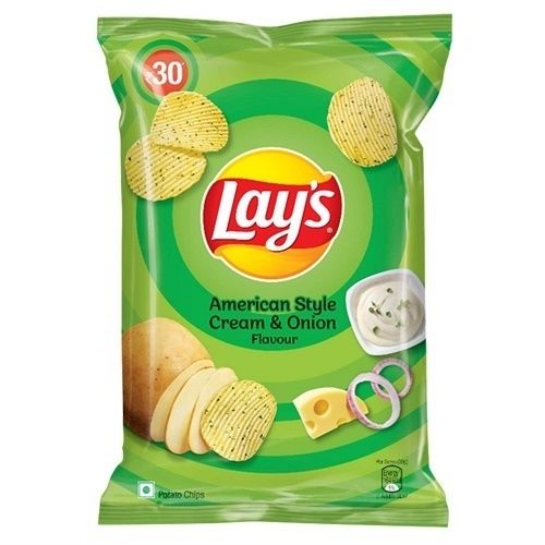 American Style Cream And Onion Flavor Crispy Fried Potato Chips, 73 Grams