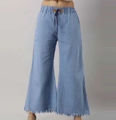 Conshvi Casual High Waist Wide Leg Jeans for Women Loose Elastic Waist Palazzo  Denim Pants, Blue, Small at Amazon Women's Jeans store
