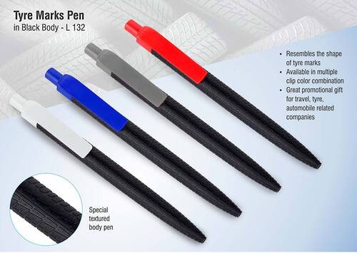 L132 a   Tyre Marks Pen In Black Body with Light Weight