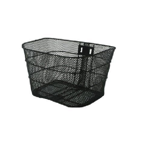 L315xw265xh225mm Black Powder Coated Steel Mesh Cycle Basket