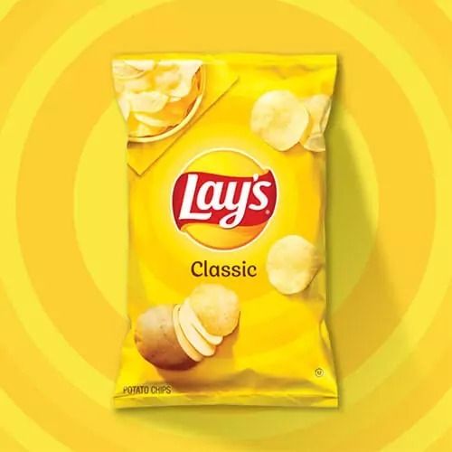 Pack Of 50 Grams Round Crispy And Salty Flavor Lays Classic Potato Chips 