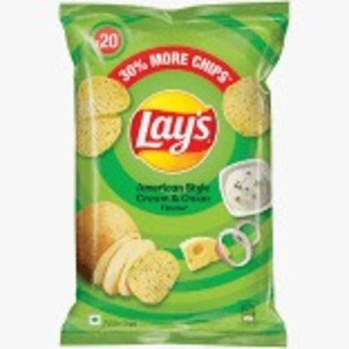 Multicolor Pack Of 73 Grams Crunchy Salty And Cream Onion Flavor Lays Potato Chips 