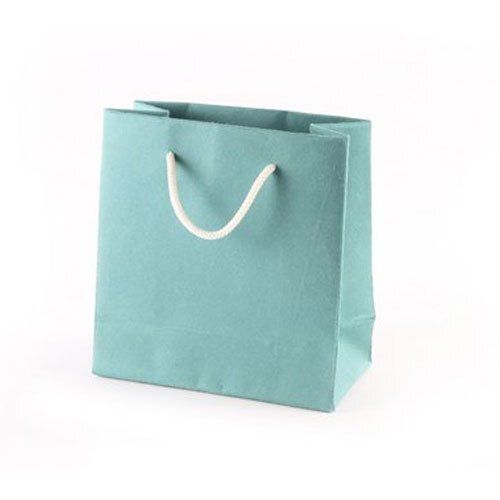 Plain Sky Blue Fancy Paper Bags