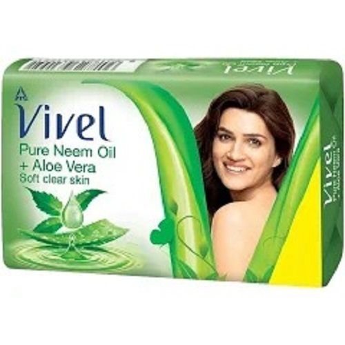 50 Grams Pack Size Vivel Pure Neem Oil Plus Aloe Vera Soap 