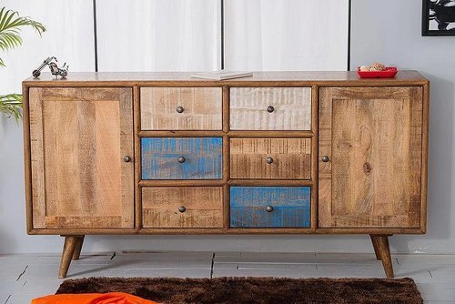 6 Drawers Termite Proof Designer Wooden Sideboard For Home Application: Industrial